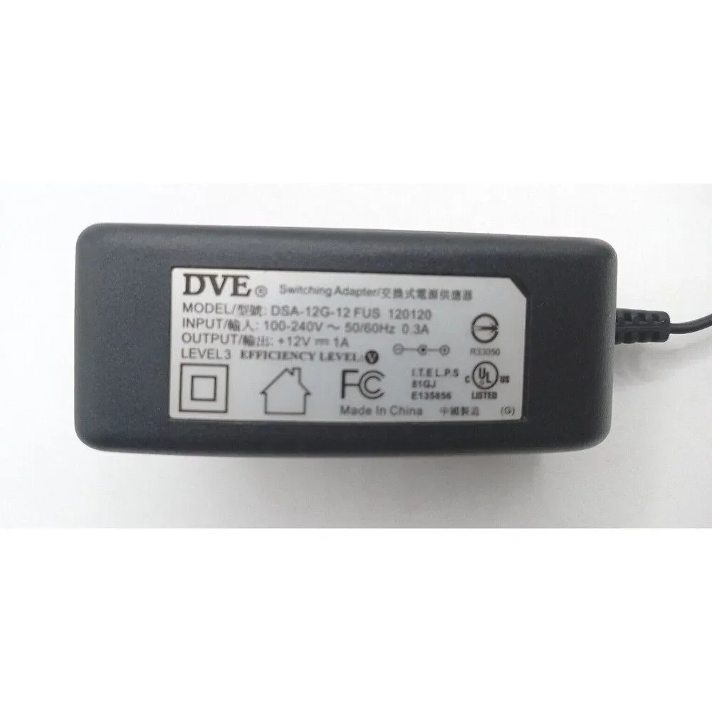 DVE SWITCHING ADAPTER MODEL DSA-12G-12 FUS 120120 Output 12V 1A